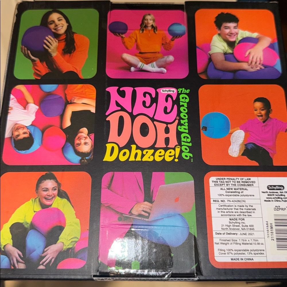 Nee Doh Dohzee Groovy Glob Purple Stress Ball and 3 mini various Groovy Globs - Picture 9 of 15